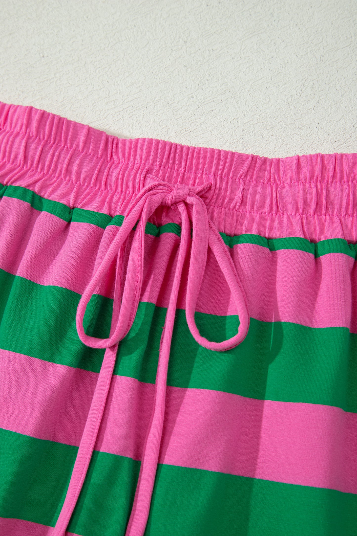 The Pretty Athletic Moment — Stripe Dolman Tee & Drawstring Skort Set