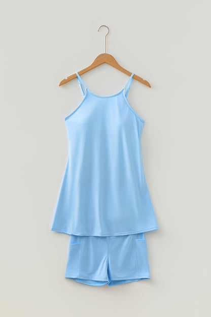 The Ultimate Two-Piece — Tunic Tank Dress & Athletic Shorts Set