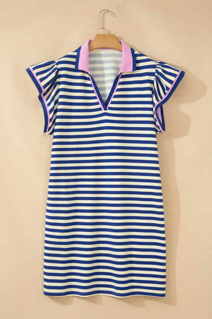 Sloane Striped Colorblock Shift Dress