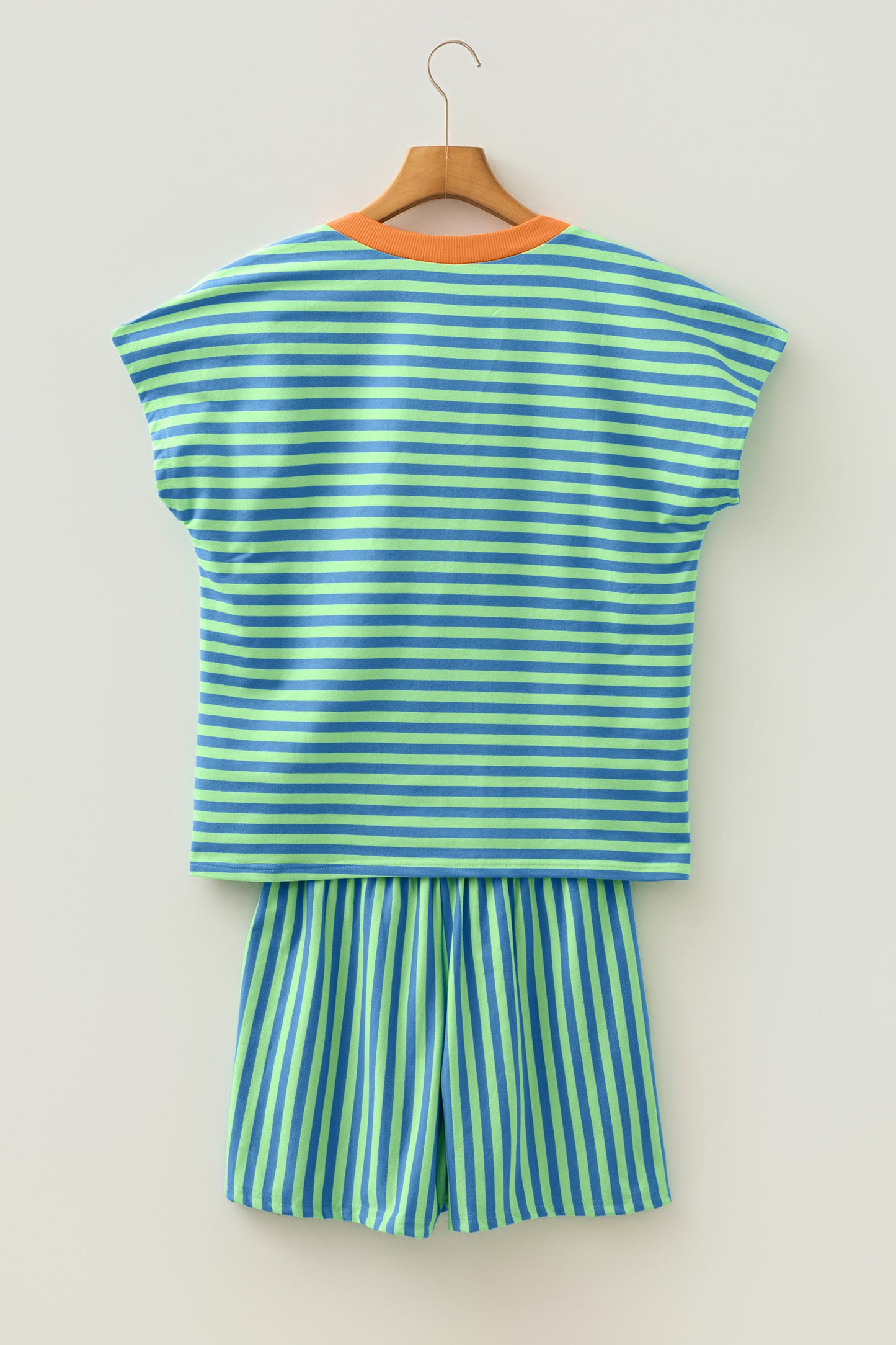 The Sporty Set – Stripe Trim Tee & Short Combo