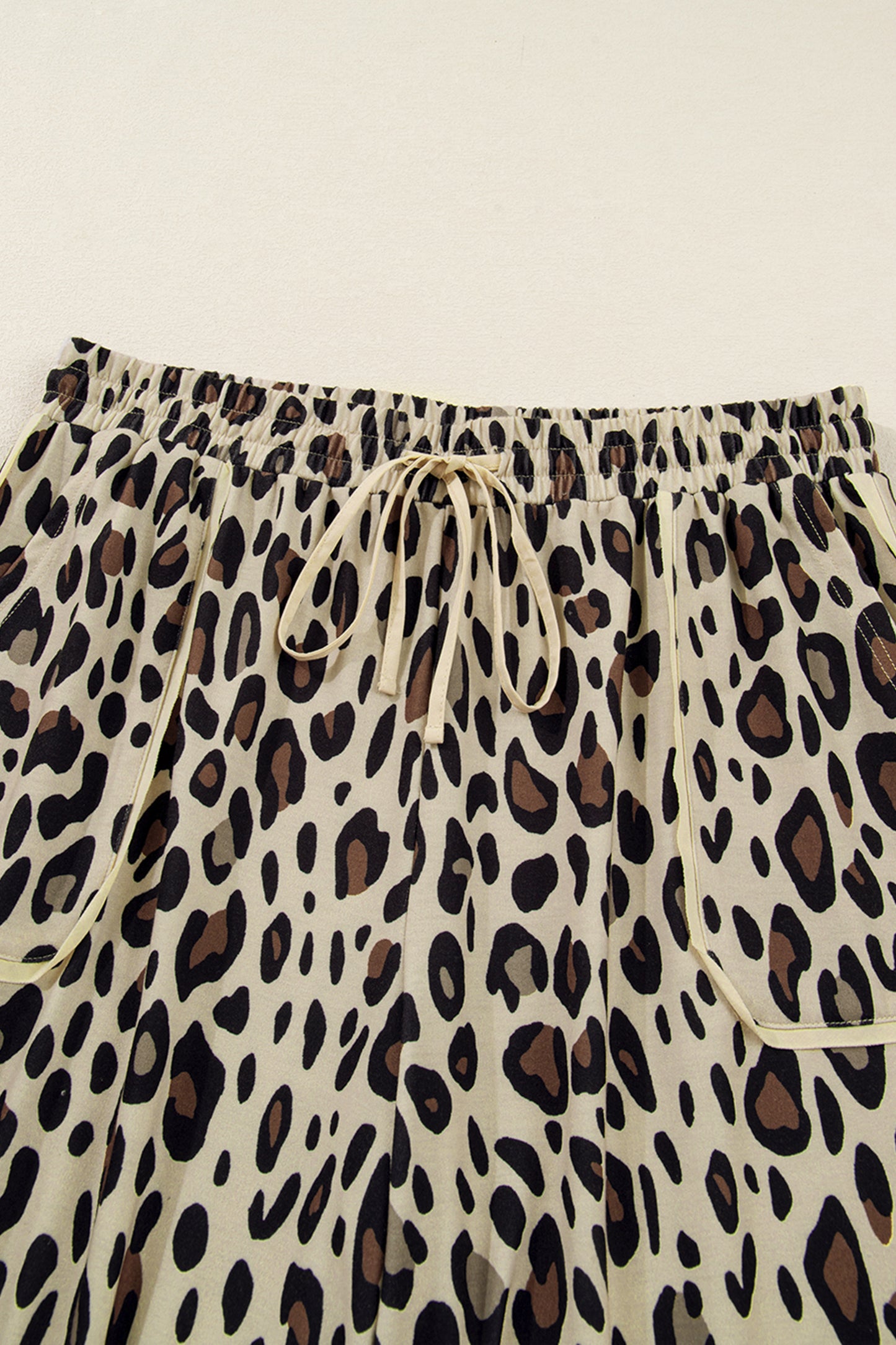 Reese Leopard Panel Wide Leg Pant