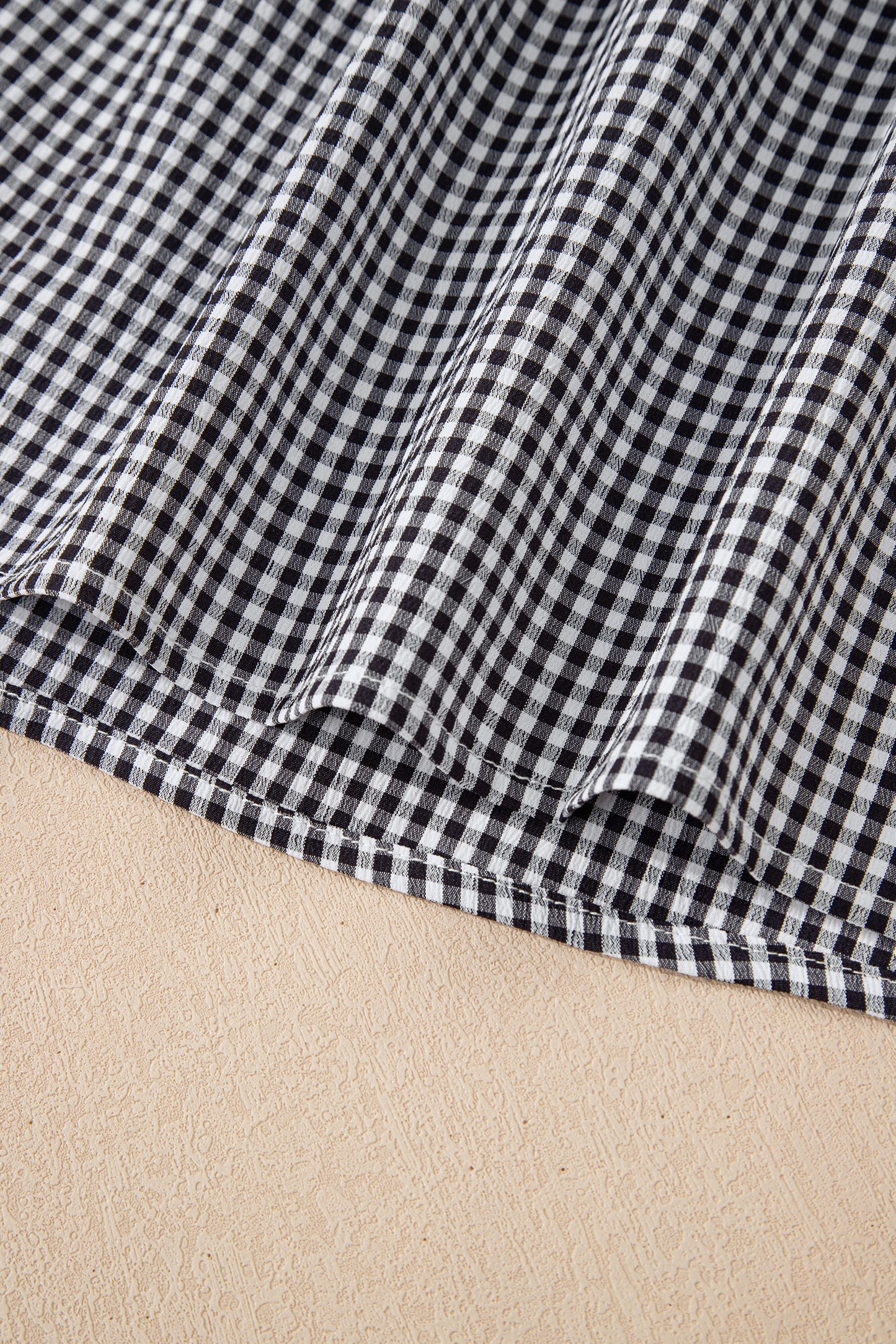 Wren Plaid Bow Bell Sleeve Top