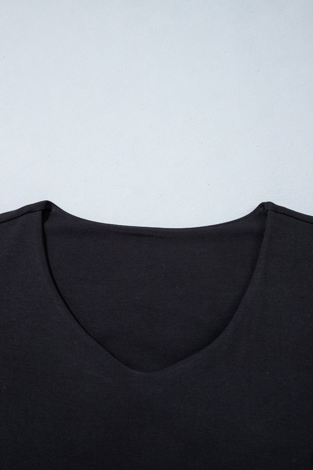 Slim Fit V Neck Long Sleeve Bra Buil-in Top