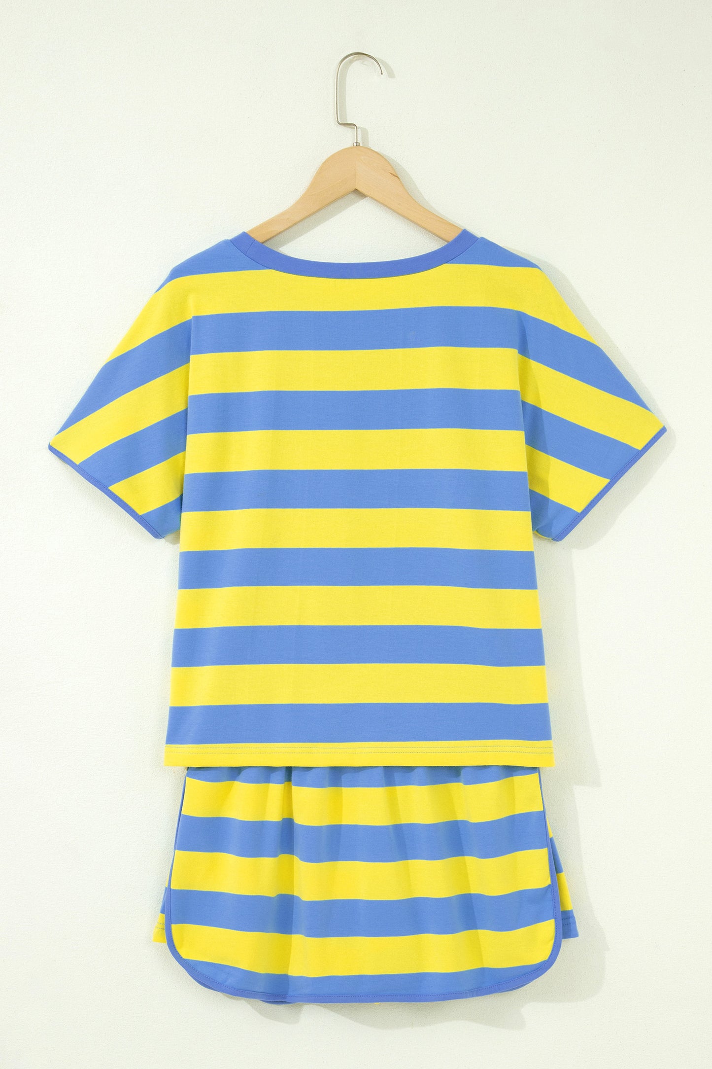 The Pretty Athletic Moment — Stripe Dolman Tee & Drawstring Skort Set