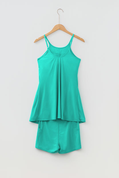 The Ultimate Two-Piece — Tunic Tank Dress & Athletic Shorts Set