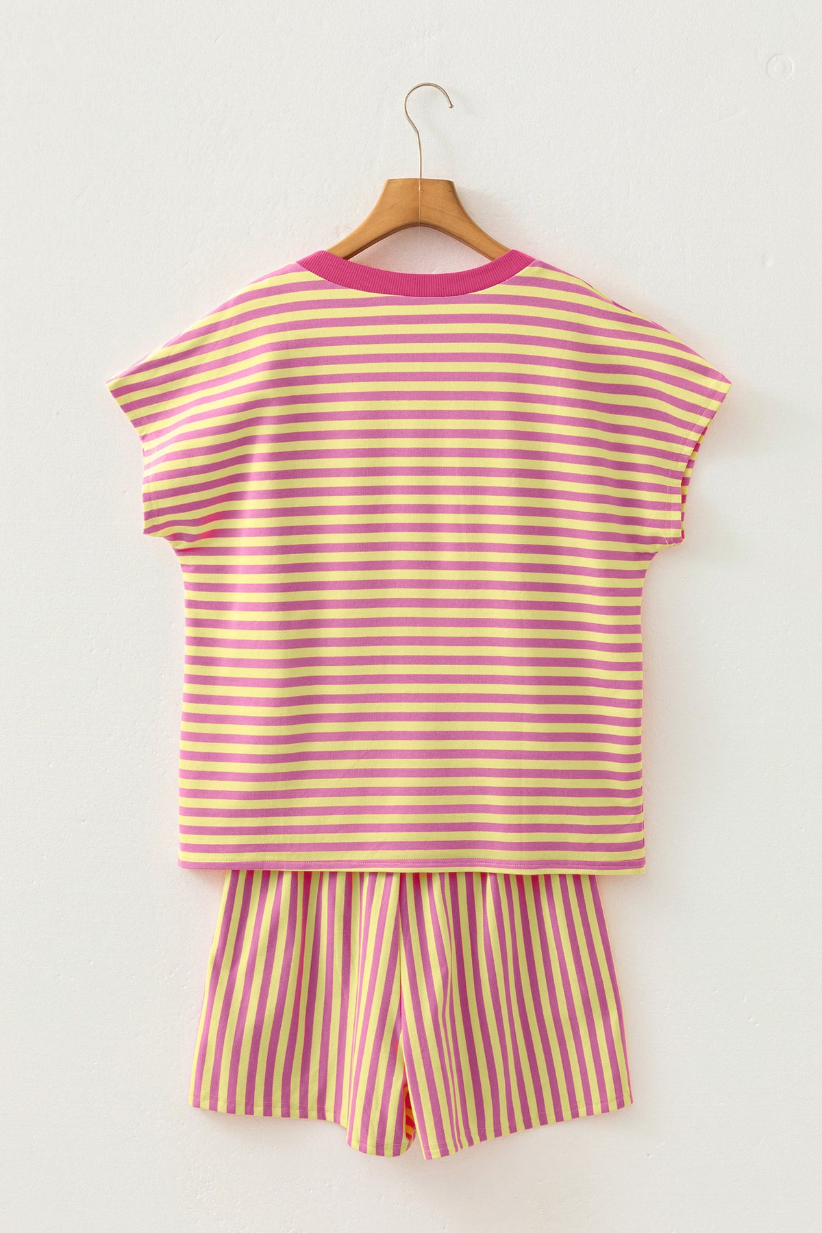 The Sporty Set – Stripe Trim Tee & Short Combo