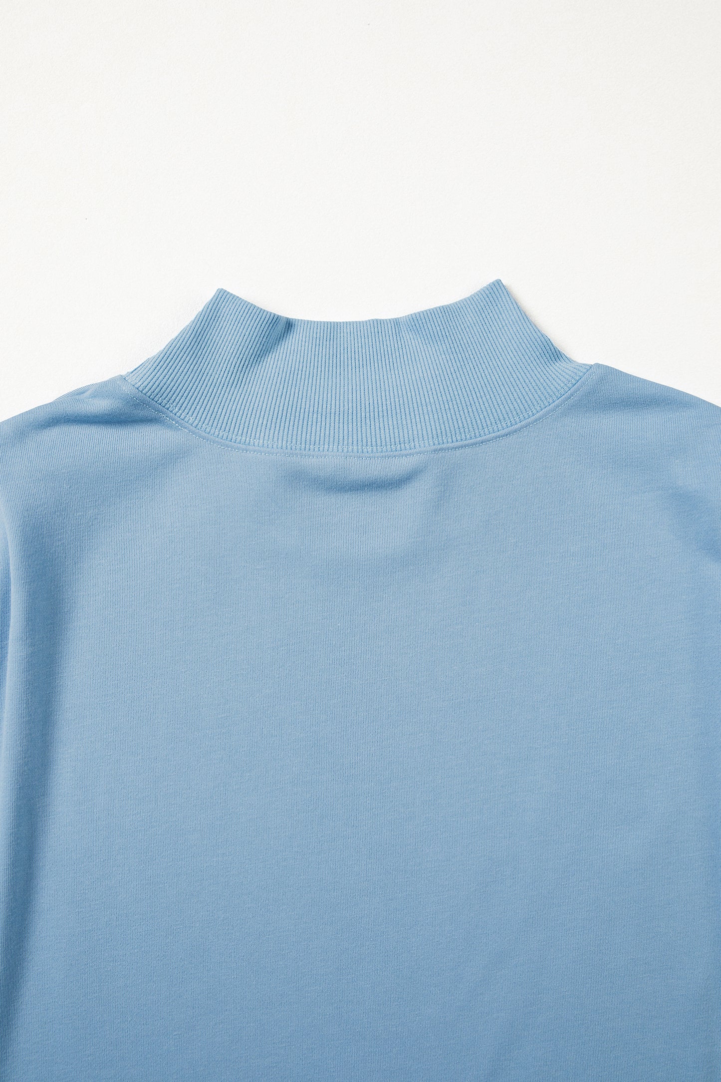 Light Grey Solid Color High Neck Cap Sleeve Loose Top