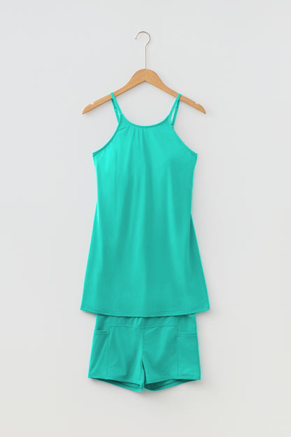 The Ultimate Two-Piece — Tunic Tank Dress & Athletic Shorts Set