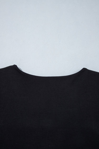 Slim Fit V Neck Long Sleeve Bra Buil-in Top