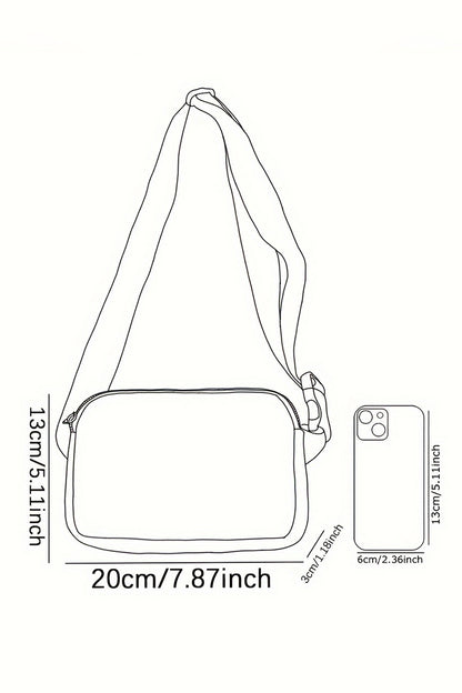 Bonbon Valentines Day Printed Canvas Crossbody Bag