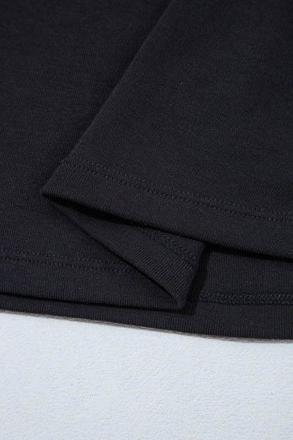 Slim Fit V Neck Long Sleeve Bra Buil-in Top