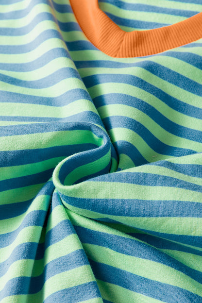 The Sporty Set – Stripe Trim Tee & Short Combo