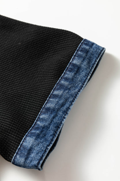 Camden Colorblock Denim Collar Shift Dress