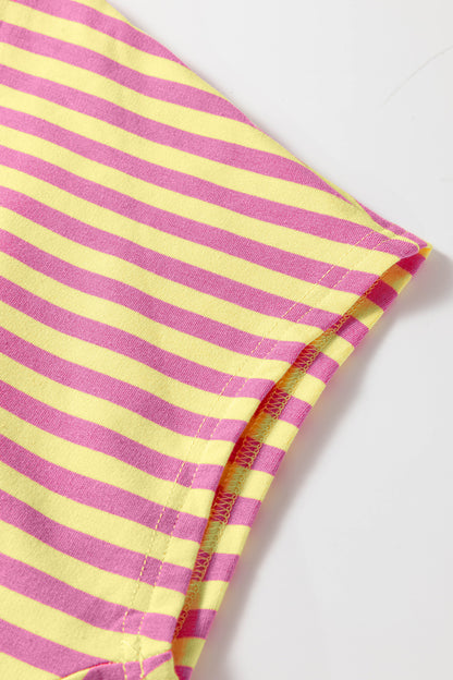 The Sporty Set – Stripe Trim Tee & Short Combo