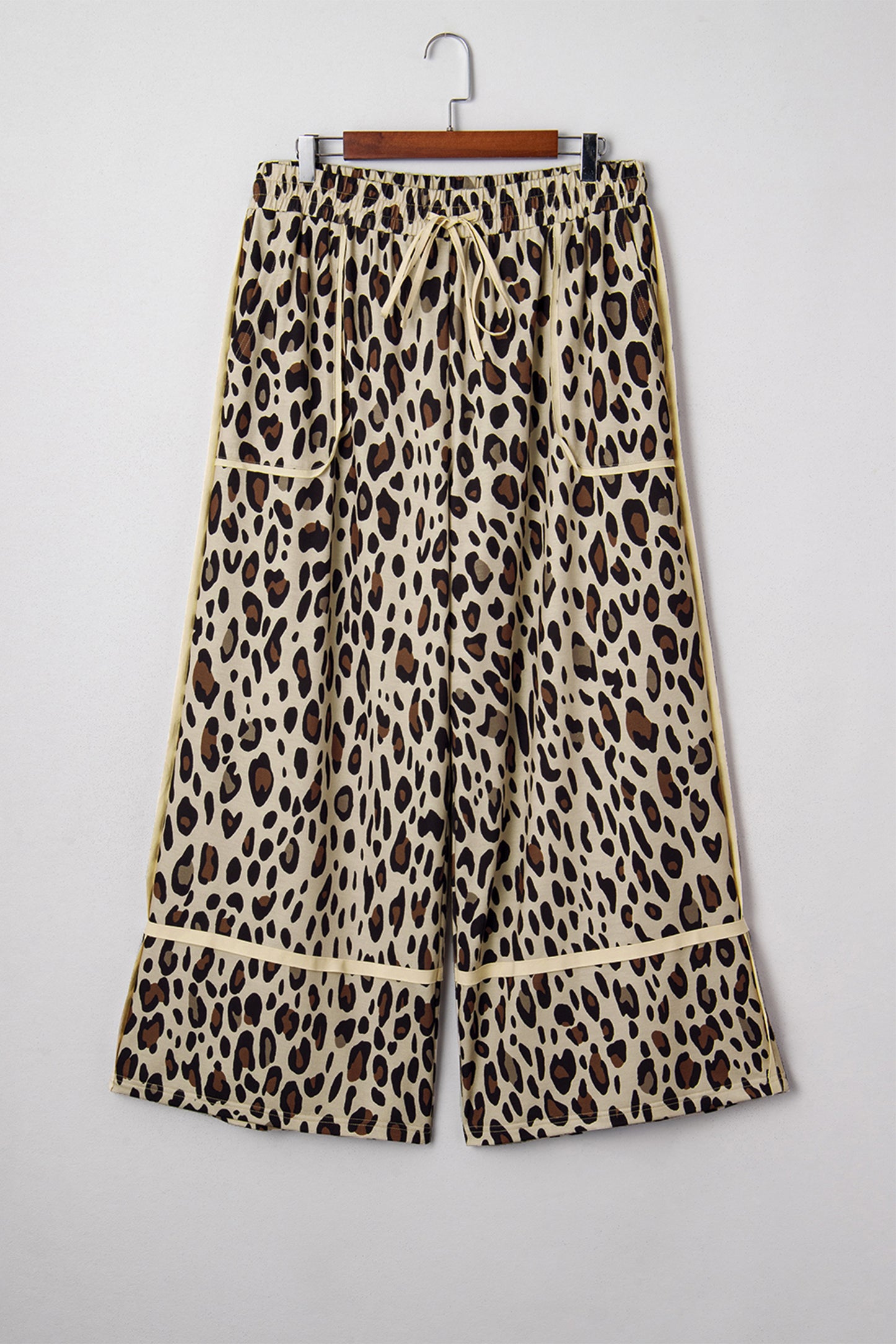 Reese Leopard Panel Wide Leg Pant
