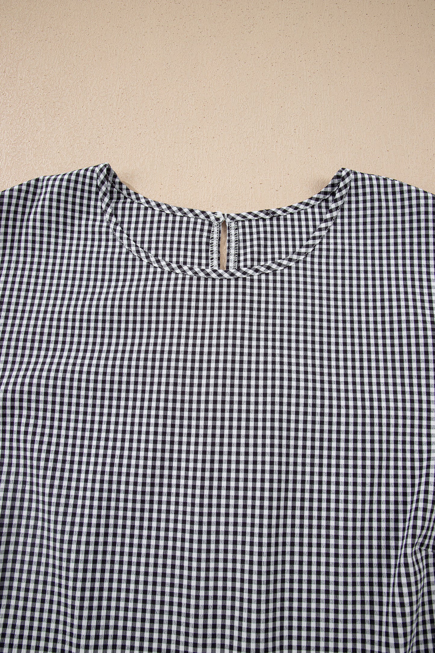 Wren Plaid Bow Bell Sleeve Top