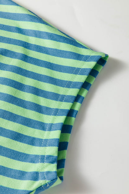 The Sporty Set – Stripe Trim Tee & Short Combo