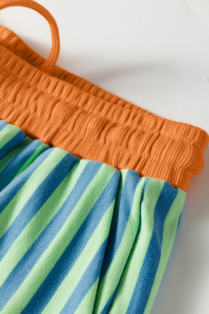 The Sporty Set – Stripe Trim Tee & Short Combo