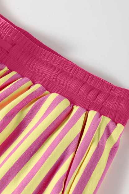 The Sporty Set – Stripe Trim Tee & Short Combo